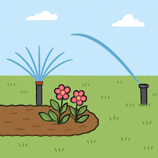 Spray head vs Rotor head comparison